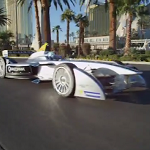 Formula E car in Las Vegas