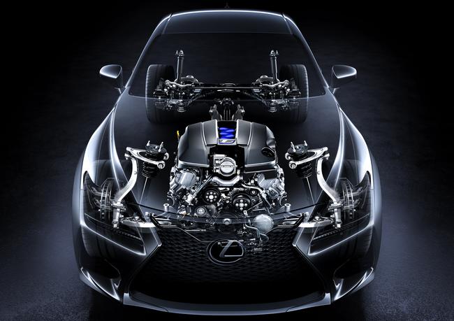 Lexus RC-F see-through front