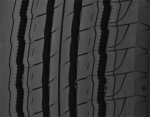 Michelin tire five-rib tread design