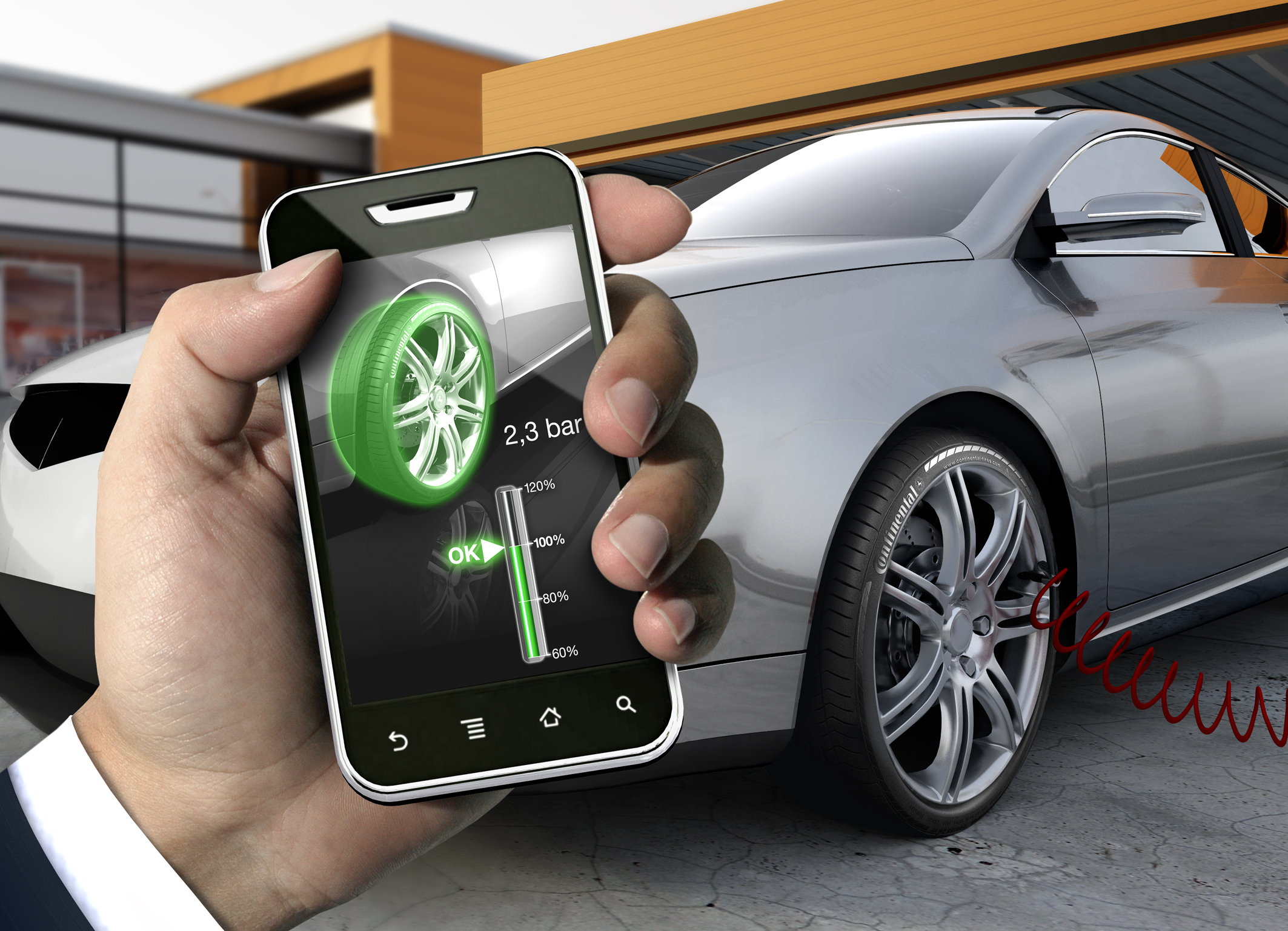 Continental’s Filling Assistant Smartphones will help drivers to inflate the tires correctly