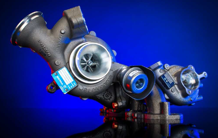 BorgWarner Two-stage turbocharging for the new Drive-E Volvo engine